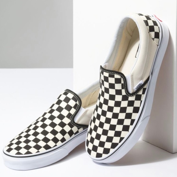 vans checkerboard slip on size 5